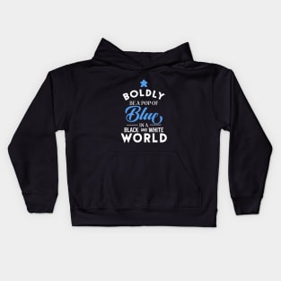 Blue Meeple Boldly Be A Pop of Color Board Games Meeples and Tabletop RPG Addict Kids Hoodie